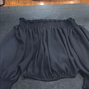 Off the shoulder flowy crop top